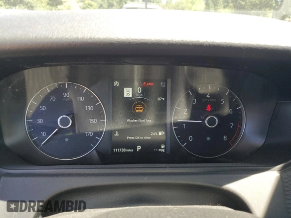 2020 Land Rover Range Rover Velar S with VIN SALYB2EX7LA258277, listed as a Copart auction lot 63326405 with 111,738 mi miles and Salvage title. Bid and sale history available at DreamBid. Image 9.