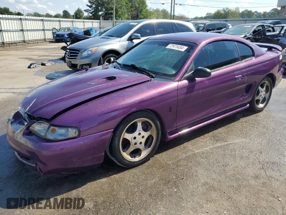 1997 Ford Mustang Cobra with VIN 1FALP47V0VF117976, listed as a Copart auction lot 72975454 with 165,076 mi miles and Salvage Title. Bid and sale history available at carsss.com. Image 1.