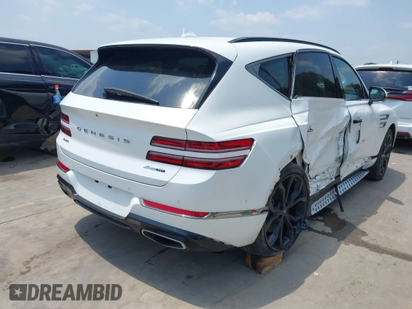 2024 Genesis GV80 z VIN KMUHCESC8RU166378, wystawiony jako IAAI lot #42260945 z przebiegiem 32 119 mil mil oraz . Historia ofert i sprzedaży dostępna na DreamBid. Obrazek 4.