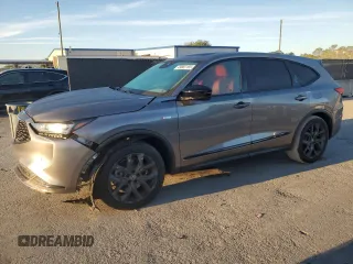 2022 Acura MDX w/A-Spec Package with VIN 5J8YE1H01NL019968, listed as a Copart auction lot 49882165 with 57,180 mi miles and Salvage Title. Bid and sale history available at carsss.com. Image 1.
