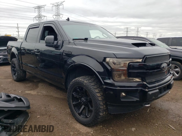 2018 Ford F-150 XL with VIN 1FTEW1E50JFE41365, listed as a Copart auction lot 55334975 with 25,270 mi miles and Salvage title. Bid and sale history available at DreamBid. Image 4.