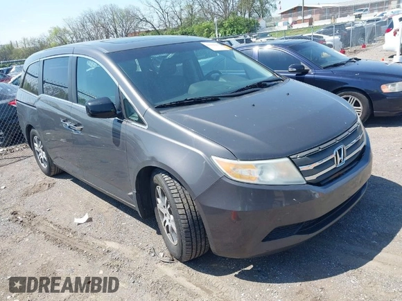 2013 Honda Odyssey EX-L with VIN 5FNRL5H65DB011071, listed as a IAAI auction lot 41992265 with 192,624 mi miles and . Bid and sale history available at DreamBid. Image 1.
