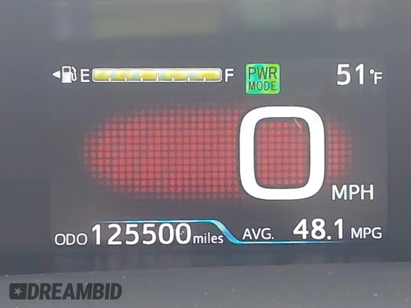 2018 Toyota Prius Two with VIN JTDKARFU7J3549201, listed as a IAAI auction lot 41589765 with 125,500 mi miles. Bid and sale history available at carsss.com. Image 15.
