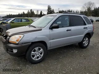 2007 Kia Sportage LX with VIN KNDJE723777356873, listed as a Copart auction lot 48977895 with 195,866 mi miles and Salvage Title. Bid and sale history available at carsss.com. Image 1.