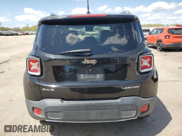 2015 Jeep Renegade Limited with VIN ZACCJBDT4FPB26634, listed as a Copart auction lot 52009035 with 92,995 mi miles and Salvage title. Bid and sale history available at DreamBid. Image 6.