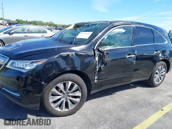 2016 Acura MDX w/Tech with VIN 5FRYD3H4XGB011596, listed as a IAAI auction lot 41692631 with 43,615 mi miles. Bid and sale history available at carsss.com. Image 21.