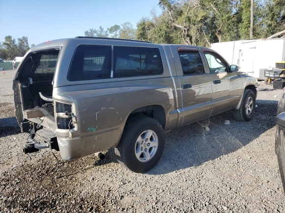 2006 Dodge Dakota SLT with VIN 1D7HE48K96S528687, listed as a Copart auction lot 45190215 with 121,153 mi miles and Salvage Title. Bid and sale history available at carsss.com. Image 3.