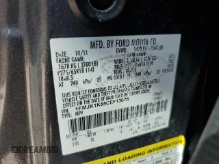 2012 Ford Expedition EL Limited with VIN 1FMJK1K55CEF13678, listed as a Copart auction lot 80694684 with 0 mi miles and Salvage Title. Bid and sale history available at carsss.com. Image 14.