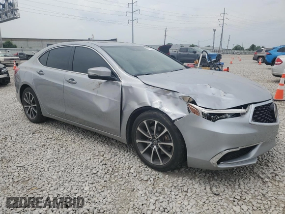 2018 Acura TLX with VIN 19UUB2F35JA008844, listed as a Copart auction lot 61119385 with 56,797 mi miles and Salvage title. Bid and sale history available at DreamBid. Image 4.