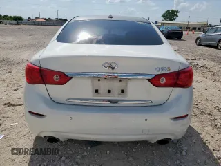 2015 Infiniti Q50 Sport with VIN JN1BV7AP5FM346998, listed as a Copart auction lot 61992655 with 105,215 mi miles and Salvage title. Bid and sale history available at DreamBid. Image 6.