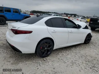 2019 Alfa Romeo Giulia with VIN ZARFAMAN2K7622835, listed as a Copart auction lot 45036085 with 0 mi miles and Salvage Title. Bid and sale history available at carsss.com. Image 3.