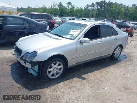 2002 Mercedes-Benz C with VIN WDBRF61J92E004472, listed as a IAAI auction lot 42144326 with 125,847 mi miles. Bid and sale history available at carsss.com. Image 18.