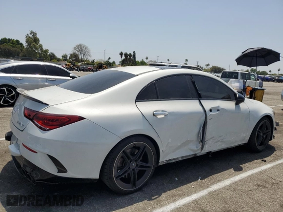 2020 Mercedes-Benz CLA 45 AMG with VIN W1K5J5DB3LN093251, listed as a Copart auction lot 55902764 with 51,442 mi miles and Salvage Title. Bid and sale history available at DreamBid. Image 3.