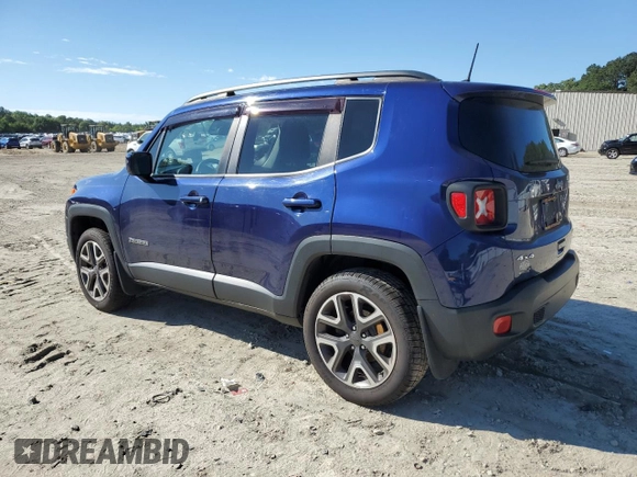 2018 Jeep Renegade Latitude z VIN ZACCJBBB5JPJ45726, wystawiony jako Copart lot #55466295 z przebiegiem 127 950 mil mil oraz Szkoda całkowita • Salvage title. Historia ofert i sprzedaży dostępna na DreamBid. Obrazek 2.