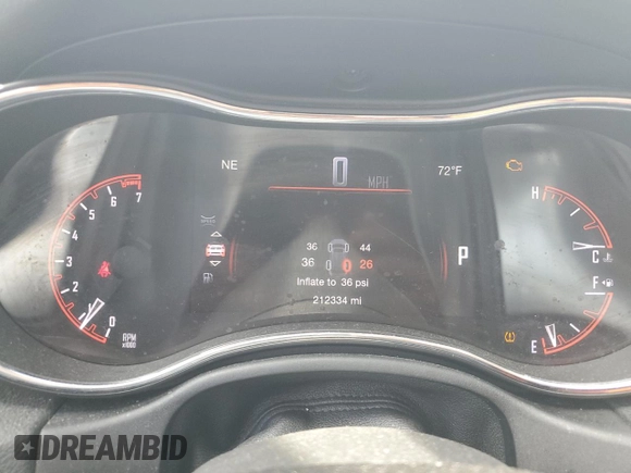 2016 Dodge Durango Limited with VIN 1C4RDJDG1GC375249, listed as a Copart auction lot 50061285 with 212,334 mi miles and Clean title. Bid and sale history available at DreamBid. Image 9.