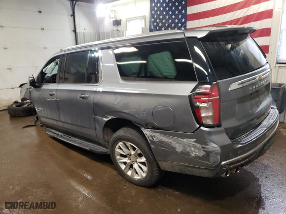 2022 Chevrolet Suburban Premier with VIN 1GNSKFKD7NR223006, listed as a Copart auction lot 84526554 with 0 mi miles and Salvage Title. Bid and sale history available at carsss.com. Image 2.