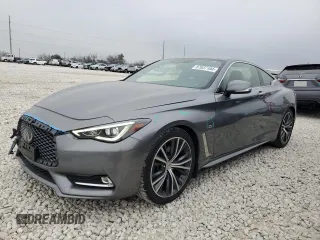 2019 Infiniti Q60 3.0t LUXE with VIN JN1EV7EK8KM231625, listed as a Copart auction lot 87037104 with 54,724 mi miles and Salvage Title. Bid and sale history available at carsss.com. Image 1.