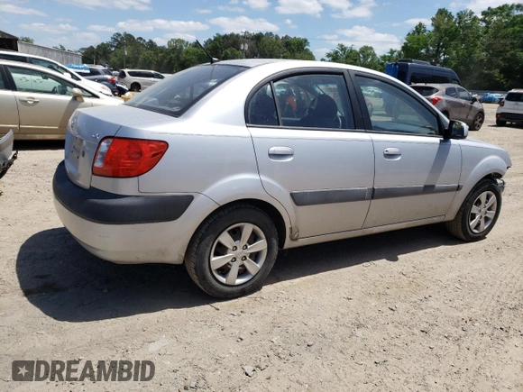 2008 Kia Rio LX with VIN KNADE123X86317693, listed as a Copart auction lot 52608305 with 72,488 mi miles and Salvage Title. Bid and sale history available at carsss.com. Image 3.