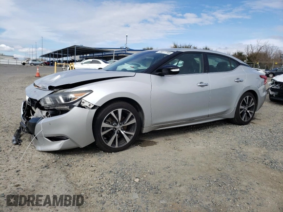 2017 Nissan Maxima SV with VIN 1N4AA6APXHC425967, listed as a Copart auction lot 48077795 with 143,474 mi miles and Salvage Title. Bid and sale history available at carsss.com. Image 1.