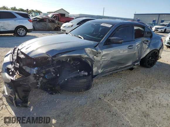 2023 BMW M3 with VIN WBS53AY08PFP08696, listed as a Copart auction lot 50433723 with 2,855 mi miles and Non repairable. Bid and sale history available at DreamBid. Image 1.