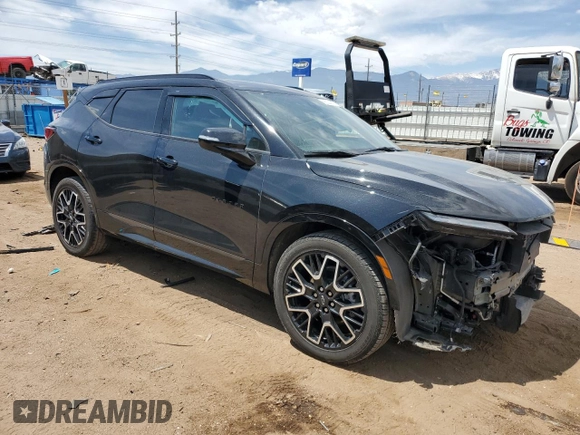 2024 Chevrolet Blazer RS with VIN 3GNKBKRS8RS174995, listed as a Copart auction lot 58234365 with 23,286 mi miles and Salvage title. Bid and sale history available at DreamBid. Image 4.