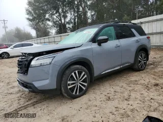 2024 Nissan Pathfinder Platinum with VIN 5N1DR3DH6RC259379, listed as a Copart auction lot 43399045 with 19,750 mi miles and Salvage Title. Bid and sale history available at carsss.com. Image 1.