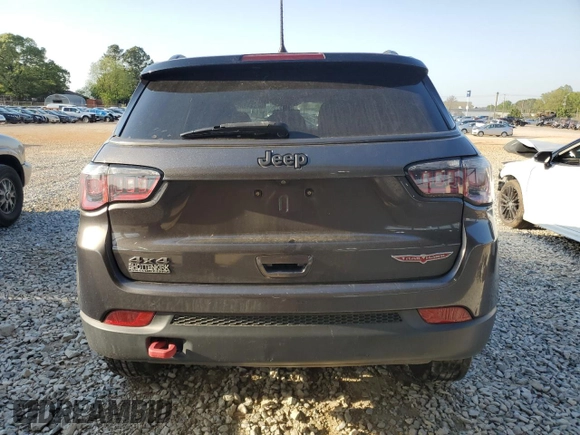 2019 Jeep Compass Trailhawk with VIN 3C4NJDDB5KT722026, listed as a Copart auction lot 52824885 with 105,727 mi miles and Salvage title. Bid and sale history available at DreamBid. Image 6.