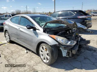 2013 Hyundai Elantra Limited with VIN KMHDH4AE1DU977962, listed as a Copart auction lot 50309165 with 104,206 mi miles and Salvage Title. Bid and sale history available at carsss.com. Image 4.