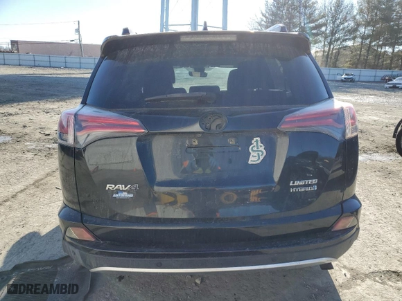 2016 Toyota RAV4 Hybrid Limited with VIN JTMDJREV9GD019205, listed as a Copart auction lot 42785055 with 0 mi miles and Salvage Title. Bid and sale history available at carsss.com. Image 6.