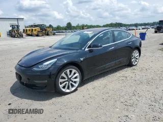2018 Tesla Model 3 Long Range Battery with VIN 5YJ3E1EA3JF035530, listed as a Copart auction lot 53933835 with 53,697 mi miles and Salvage Title. Bid and sale history available at DreamBid. Image 1.