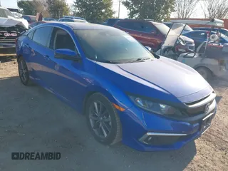 2020 Honda Civic Sedan EX-L with VIN 19XFC1F78LE009133, listed as a IAAI auction lot 41157539 with 106,588 mi miles. Bid and sale history available at carsss.com. Image 1.