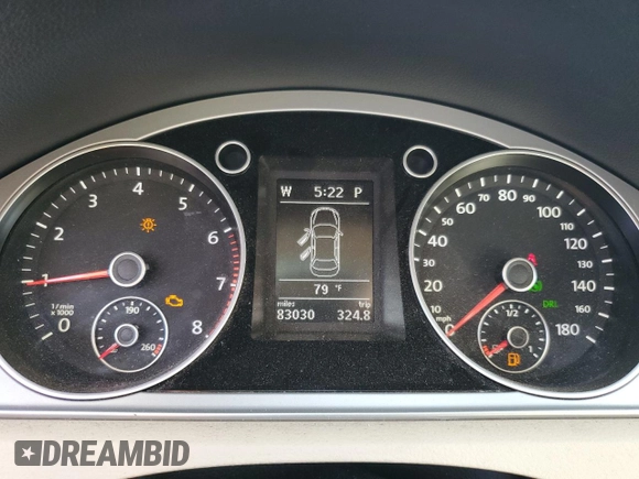 2012 Volkswagen CC Sport PZEV with VIN WVWMP7AN0CE503941, listed as a Copart auction lot 50897895 with 83,030 mi miles and Salvage Title. Bid and sale history available at carsss.com. Image 9.