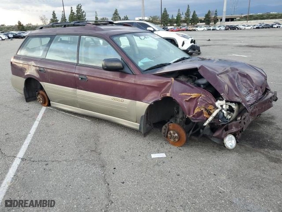2000 Subaru Legacy Wagon Outback w/RB Equip with VIN 4S3BH665XY7635012, listed as a Copart auction lot 82428544 with 166,562 mi miles and Salvage Title. Bid and sale history available at carsss.com. Image 4.