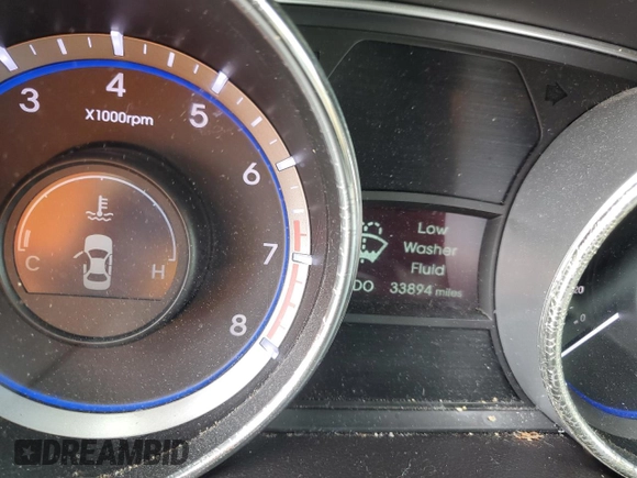 2011 Hyundai Sonata Limited with VIN 5NPEC4AC5BH105281, listed as a Copart auction lot 53921645 with 33,894 mi miles and Salvage Title. Bid and sale history available at DreamBid. Image 9.