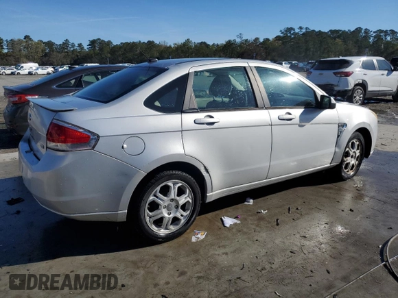 2008 Ford Focus SE with VIN 1FAHP35N08W214389, listed as a Copart auction lot 49885965 with 143,268 mi miles and Salvage Title. Bid and sale history available at DreamBid. Image 3.