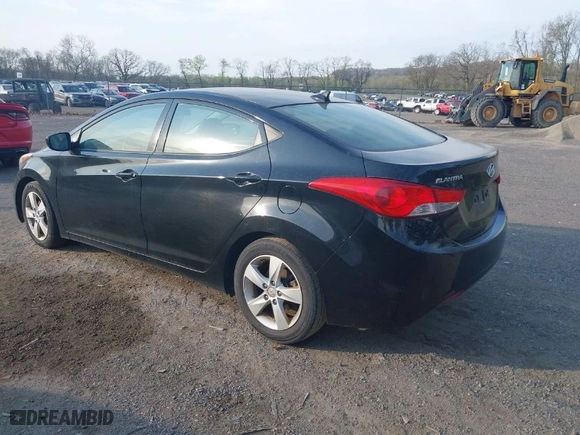 2013 Hyundai Elantra Limited PZEV with VIN 5NPDH4AE5DH287033, listed as a IAAI auction lot 42009407 with 154,870 mi miles. Bid and sale history available at carsss.com. Image 3.