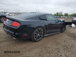 2017 Ford Mustang V6 with VIN 1FA6P8AMXH5212110, listed as a Copart auction lot 57043455 with 66,242 mi miles and Salvage title. Bid and sale history available at DreamBid. Image 3.