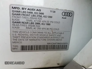2021 Audi Q5 Prestige z VIN WA1CAAFY8M2032874, wystawiony jako Copart lot #61578455 z przebiegiem 38 903 mil mil oraz Szkoda całkowita • Salvage title. Historia ofert i sprzedaży dostępna na DreamBid. Obrazek 13.