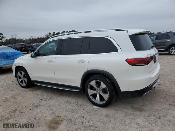 2021 Mercedes-Benz GLS with VIN 4JGFF5KE9MA420530, listed as a Copart auction lot 46127365 with 5,743 mi miles and Salvage Title. Bid and sale history available at carsss.com. Image 2.
