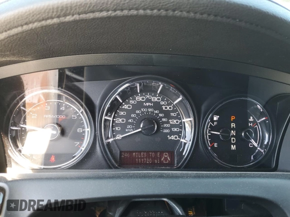 2011 Lincoln MKS with VIN 1LNHL9DR7BG615397, listed as a Copart auction lot 52047015 with 111,720 mi miles and Salvage Title. Bid and sale history available at DreamBid. Image 9.