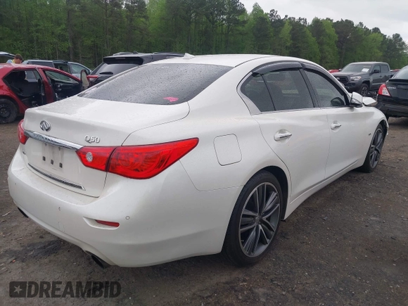 2016 Infiniti Q50 Premium with VIN JN1EV7AR8GM345554, listed as a IAAI auction lot 41965915 with 88,646 mi miles and . Bid and sale history available at DreamBid. Image 4.
