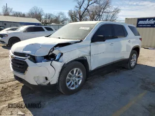 2020 Chevrolet Traverse LS with VIN 1GNERFKW8LJ149343, listed as a Copart auction lot 83079664 with 115,352 mi miles and Salvage Title. Bid and sale history available at carsss.com. Image 1.