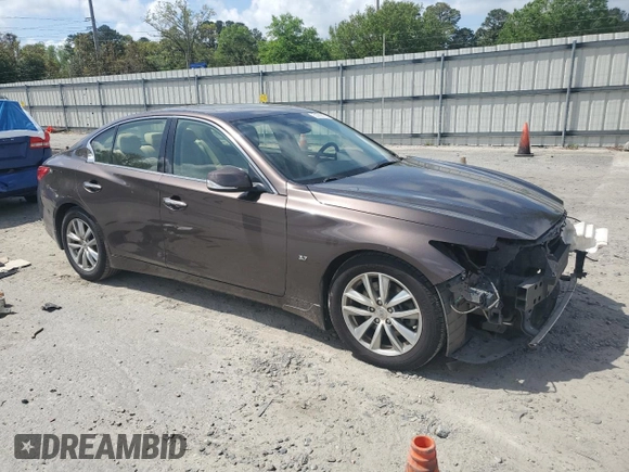 2015 Infiniti Q50 Premium with VIN JN1BV7AP2FM353875, listed as a Copart auction lot 51768175 with 147,207 mi miles and Salvage title. Bid and sale history available at DreamBid. Image 4.