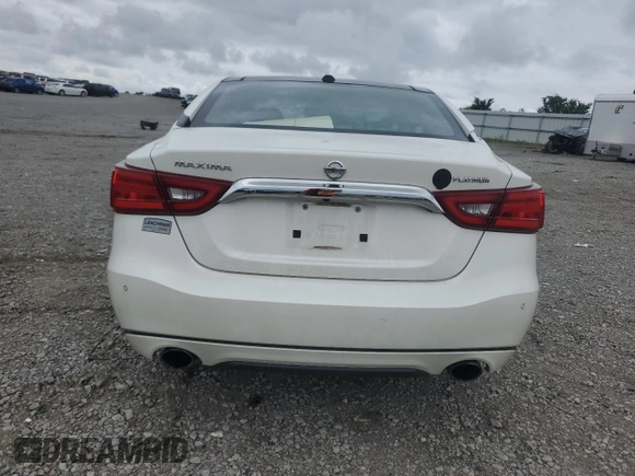 2016 Nissan Maxima Platinum with VIN 1N4AA6AP8GC406798, listed as a Copart auction lot 60143595 with 134,704 mi miles and Salvage title. Bid and sale history available at DreamBid. Image 6.