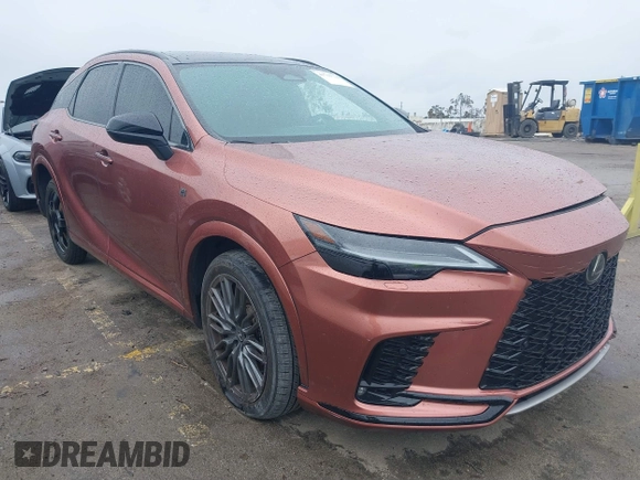 2023 Lexus RX 500h F Sport Performance with VIN 2T2BCMEA2PC001705, listed as a IAAI auction lot 41765718 with 32,391 mi miles and . Bid and sale history available at DreamBid. Image 1.