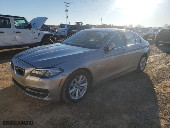 2014 BMW 5 Series 528i with VIN WBA5A5C5XED511672, listed as a Copart auction lot 46125565 with 118,214 mi miles and Salvage Title. Bid and sale history available at carsss.com. Image 1.