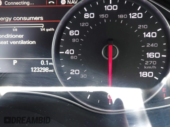 2013 Audi A6 3.0T Prestige with VIN WAUHGAFC4DN126258, listed as a IAAI auction lot 41512291 with 123,298 mi miles. Bid and sale history available at carsss.com. Image 7.