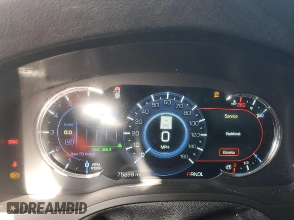 2017 Cadillac Escalade Premium Luxury with VIN 1GYS3CKJ4HR174758, listed as a Copart auction lot 80889314 with 75,289 mi miles and Non repairable. Bid and sale history available at DreamBid. Image 9.
