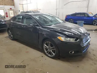 2013 Ford Fusion Titanium with VIN 3FA6P0K93DR341938, listed as a Copart auction lot 50598445 with 173,917 mi miles and Salvage Title. Bid and sale history available at DreamBid. Image 4.