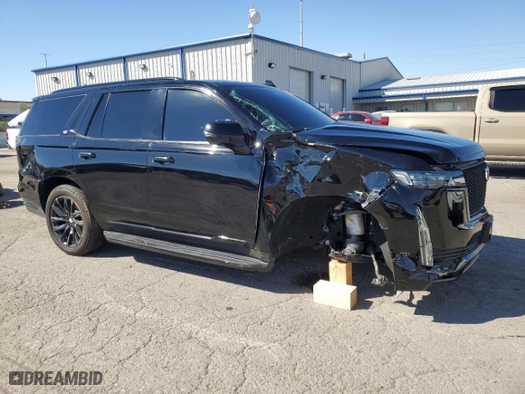 2021 Cadillac Escalade Sport with VIN 1GYS4FKL3MR480604, listed as a Copart auction lot 72822954 with 26,262 mi miles and Salvage Title. Bid and sale history available at carsss.com. Image 4.